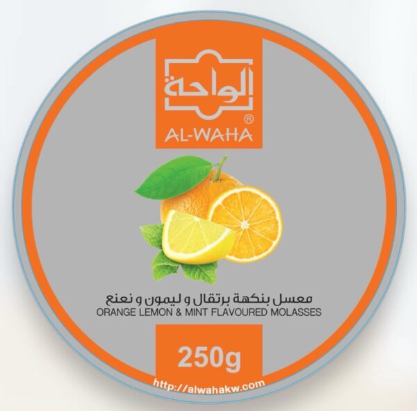معسل الواحة برتقال ليمون ونعنع