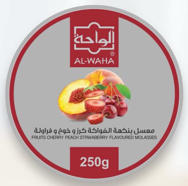 معسل الواحة فواكة كرز وخوخ وفراولة