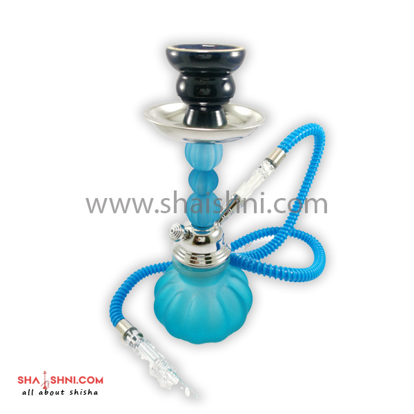 شيشة الواحة زجاج ازرق صغيره