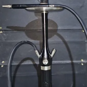 469e479c-cd2c-4747-83b0-e9e069e8fd40 شيشة هوكا التركية لون أسود خشب كامل مع فضي