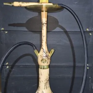 75467988-0d0f-4e73-89b0-c7f8868cf00c شيشة هوكا التركية بيج كامل خشب نقشة مع ذهبي