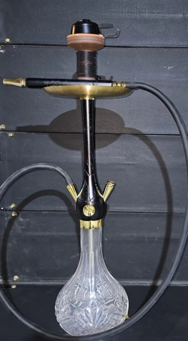 شيشة هوكا التركية لون أسود مع ذهبي