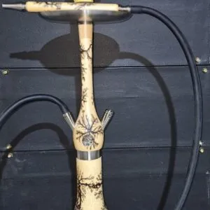 e57c6b4f-5f56-4e3a-8ddf-7e99fdf7a092 شيشة هوكا التركية بيج كامل خشب نقشة مع فضي