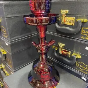 img_0844 شيشة الواحة زجاج لون أحمر غامق لمعة