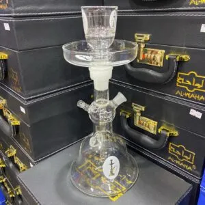 img_0847 شيشة الواحة زجاج لون أبيض شفاف