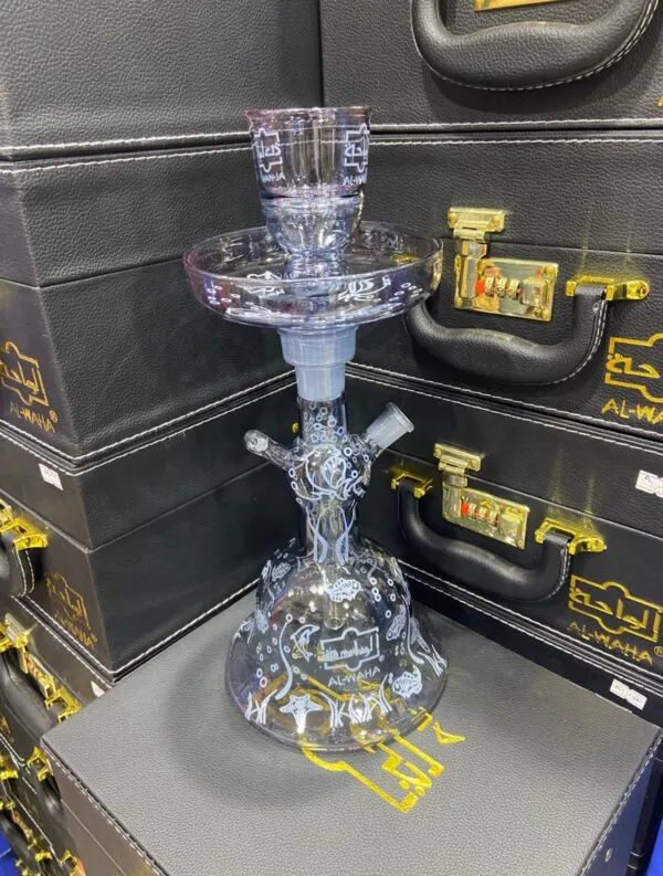 شيشة الواحة زجاج شفاف