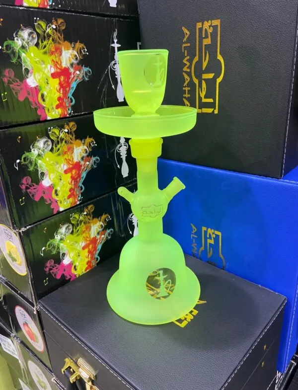 شيشة الواحة زجاج لون فسفوري