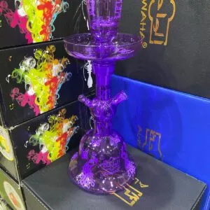 img_0862 شيشة الواحة زجاج لون بنفسجي لمعة