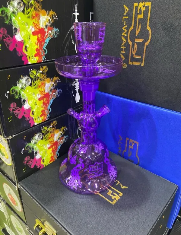 شيشة الواحة زجاج لون بنفسجي لمعة
